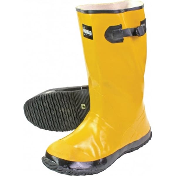 17 in Over-The-Shoe Yellow Slush Boots, Size 12